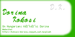 dorina kokosi business card